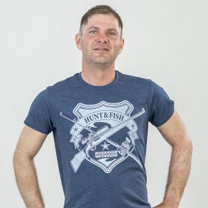 Футболка чоловіча Hunt&Fish джинс - 00553 Футболка чоловіча Hunt&Fish джинс - 00553