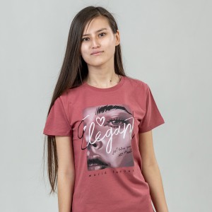 Футболка жіноча Elegant рожевий - 02758 Футболка жіноча Elegant рожевий - 02758