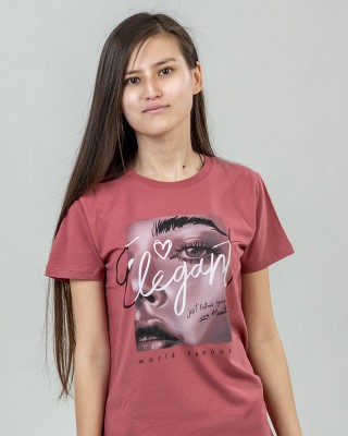 Футболка жіноча Elegant рожевий - 02758 Футболка жіноча Elegant рожевий - 02758