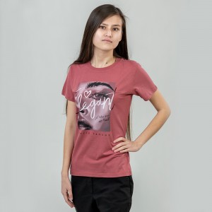 Футболка жіноча Elegant рожевий - 02758 Футболка жіноча Elegant рожевий - 02758