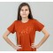 Футболка жіноча Пташки в небі теракотова - 02758 Футболка жіноча Пташки в небі теракотова - 02758