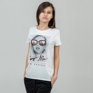 Футболка жіноча Begin Now біла - 03579 Футболка жіноча Begin Now біла - 03579