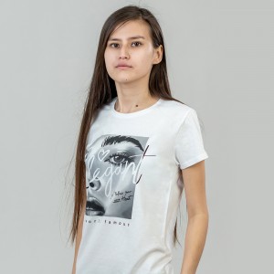 Футболка жіноча Elegant біла - 03579 Футболка жіноча Elegant біла - 03579