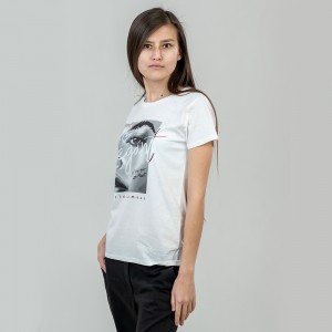 Футболка жіноча Elegant біла - 03579 Футболка жіноча Elegant біла - 03579
