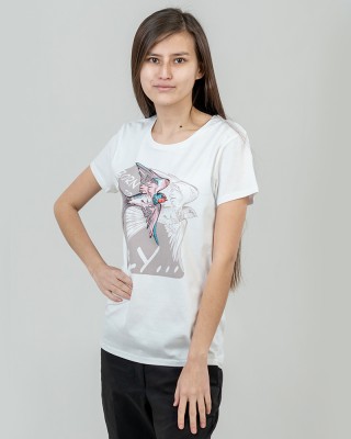 Футболка жіноча Born To Fly біла - 03579