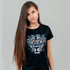 Футболка жіноча Lioness чорна - 03581 Футболка жіноча Lioness чорна - 03581