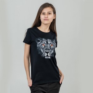 Футболка жіноча Lioness чорна - 03581 Футболка жіноча Lioness чорна - 03581