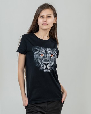 Футболка жіноча Lioness чорна - 03581 Футболка жіноча Lioness чорна - 03581