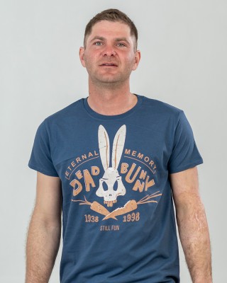 Футболка чоловіча Dead Bunny джинс - 03582 Футболка чоловіча Dead Bunny джинс - 03582