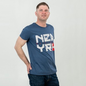 Футболка чоловіча Нью Йорк джинс - 03582 Футболка чоловіча Нью Йорк джинс - 03582