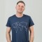 Футболка чоловіча Мапа Світу темно-синя - 03582