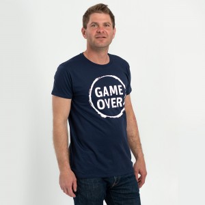 Футболка чоловіча Game Over темно-синя - 03582 Футболка чоловіча Game Over темно-синя - 03582