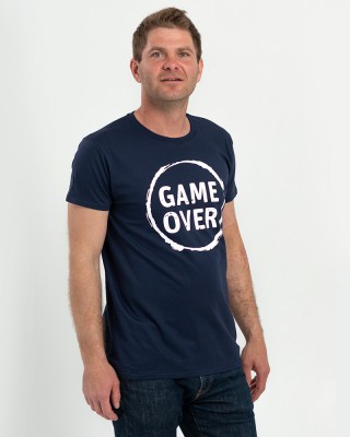 Футболка чоловіча Game Over темно-синя - 03582 Футболка чоловіча Game Over темно-синя - 03582
