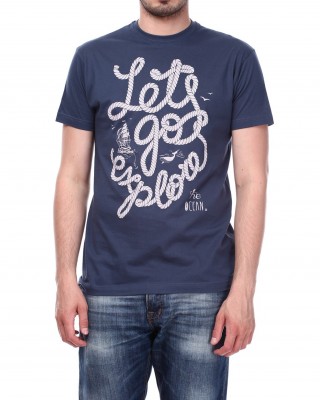 Футболка чоловіча Lets Go джинс - 11380