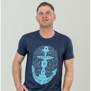 Футболка чоловіча Якір темно-синя - 11380 Футболка чоловіча Якір темно-синя - 11380