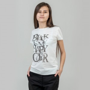 Футболка жіноча Black Color біла - 11386 Футболка жіноча Black Color біла - 11386