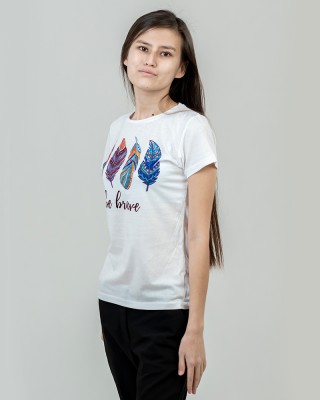 Футболка жіноча Be brave біла - 11386