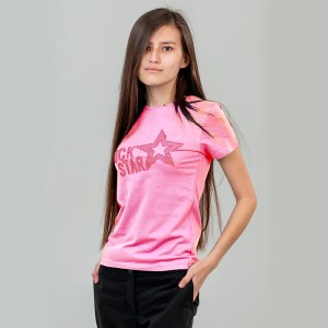Футболка жіноча Rock Star рожева - 11386 Футболка жіноча Rock Star рожева - 11386