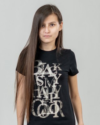 Футболка жіноча Black Color чорна - 11386