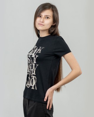 Футболка жіноча Black Color чорна - 11386