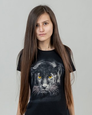 Футболка жіноча Miss Panther  чорна - 11386 Футболка жіноча Miss Panther  чорна - 11386