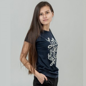 Футболка жіноча Lets Go темно-синя - 11386 Футболка жіноча Lets Go темно-синя - 11386