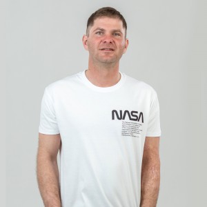 Футболка чоловіча Nasa Worm біла - 11500 Футболка чоловіча Nasa Worm біла - 11500