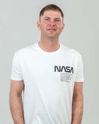 Футболка чоловіча Nasa Worm біла - 11500 Футболка чоловіча Nasa Worm біла - 11500