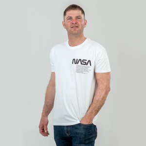 Футболка чоловіча Nasa Worm біла - 11500 Футболка чоловіча Nasa Worm біла - 11500