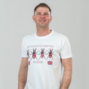 Футболка чоловіча British Rock біла - 11500 Футболка чоловіча British Rock біла - 11500