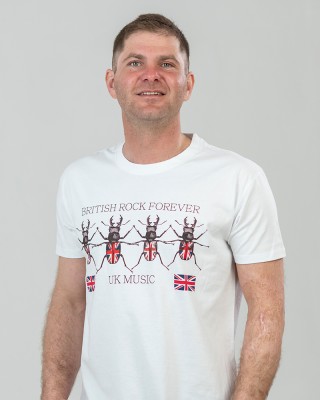 Футболка чоловіча British Rock біла - 11500 Футболка чоловіча British Rock біла - 11500