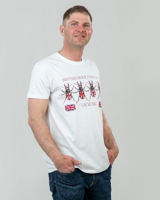 Футболка чоловіча British Rock біла - 11500 Футболка чоловіча British Rock біла - 11500