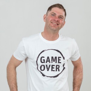 Футболка чоловіча Game Over біла - 11500 Футболка чоловіча Game Over біла - 11500