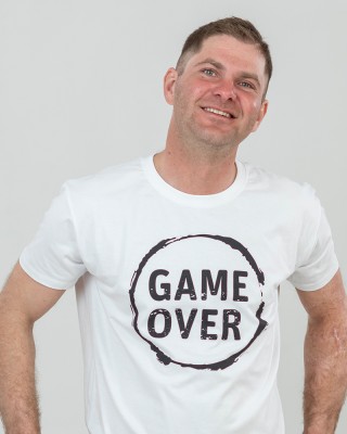 Футболка чоловіча Game Over біла - 11500