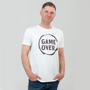 Футболка чоловіча Game Over біла - 11500 Футболка чоловіча Game Over біла - 11500