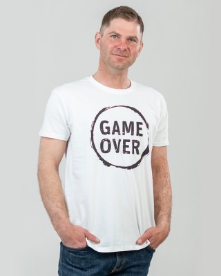 Футболка чоловіча Game Over біла - 11500