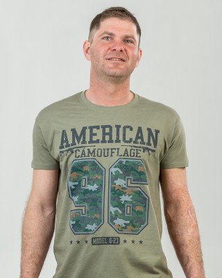 Футболка чоловіча American Camouflage хакі - 11500