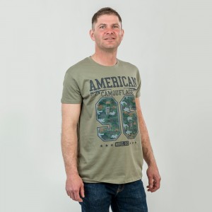 Футболка чоловіча American Camouflage хакі - 11500 Футболка чоловіча American Camouflage хакі - 11500