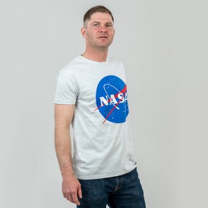 Футболка чоловіча Nasa Meatball світло-меланжева - 11500 Футболка чоловіча Nasa Meatball світло-меланжева - 11500