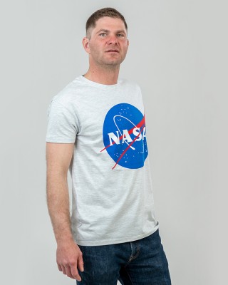 Футболка чоловіча Nasa Meatball світло-меланжева - 11500 Футболка чоловіча Nasa Meatball світло-меланжева - 11500