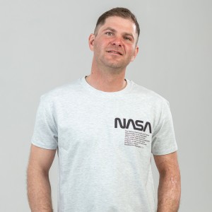 Футболка чоловіча Nasa Worm світло-меланжева - 11500 Футболка чоловіча Nasa Worm світло-меланжева - 11500