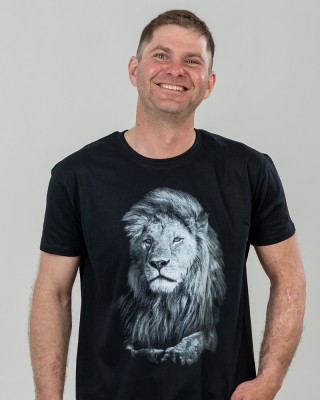 Футболка чоловіча Лев чорна - 11500