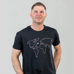 Футболка чоловіча World Map чорна - 11500 Футболка чоловіча World Map чорна - 11500