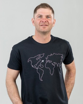 Футболка чоловіча World Map чорна - 11500