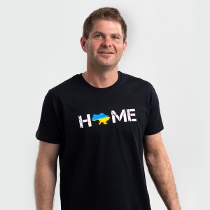 Футболка чоловіча з мапою України Home чорна - 11500 Футболка чоловіча з мапою України Home чорна - 11500