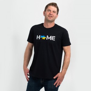 Футболка чоловіча з мапою України Home чорна - 11500 Футболка чоловіча з мапою України Home чорна - 11500