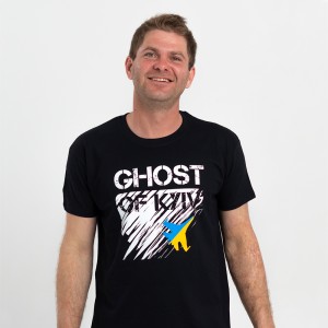 Футболка чоловіча Ghost of Kyiv чорна - 11500 Футболка чоловіча Ghost of Kyiv чорна - 11500