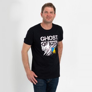 Футболка чоловіча Ghost of Kyiv чорна - 11500 Футболка чоловіча Ghost of Kyiv чорна - 11500