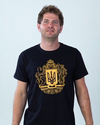 Футболка чоловіча Герб України чорна - 11500 Футболка чоловіча Герб України чорна - 11500