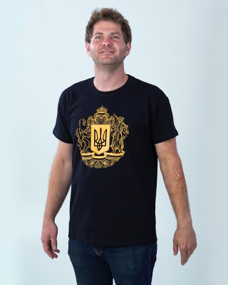 Футболка чоловіча Герб України чорна - 11500 Футболка чоловіча Герб України чорна - 11500